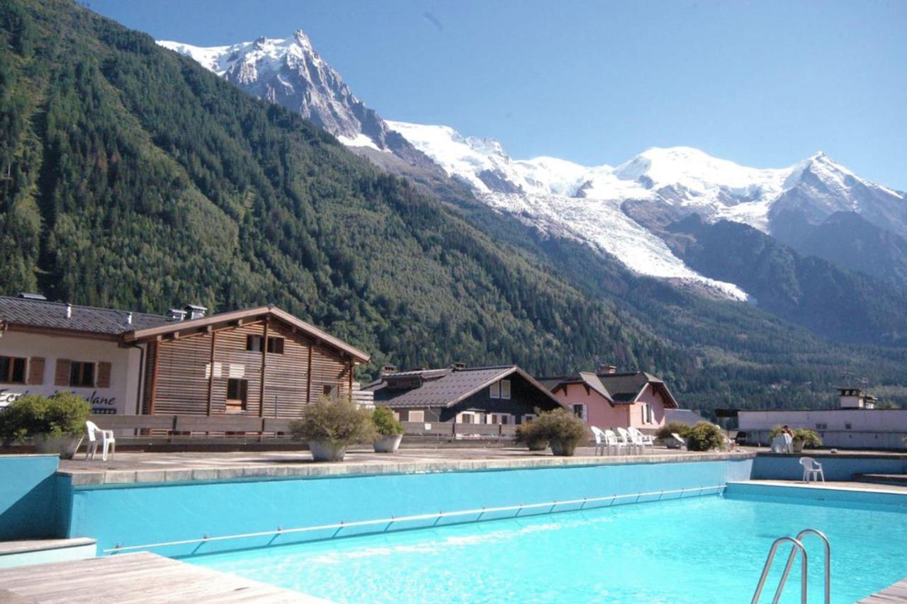 Modern Studio With Mont Blanc View And Pool Chamonix Zewnętrze zdjęcie